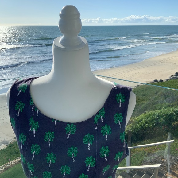 VINTAGE LILY PULITZER.Classic Palm Tree Dress Sz10 - Picture 7 of 13